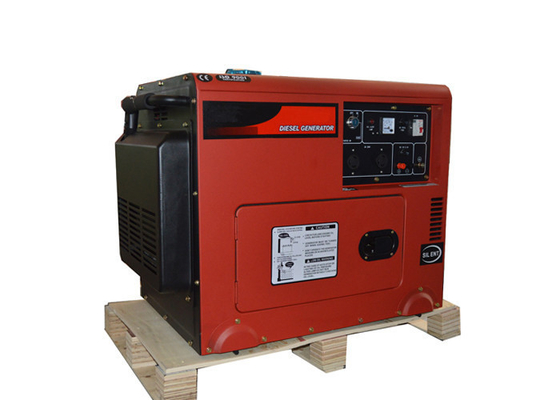 Generator Portabel Eletric 5000W 5KVA Jenis Kedap Suara Generator Merah
