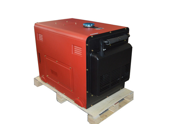 Generator Portabel Eletric 5000W 5KVA Jenis Kedap Suara Generator Merah